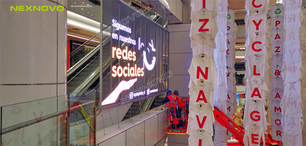 NEXNOVO transparent LED screen shines at the shopping mall in Chile