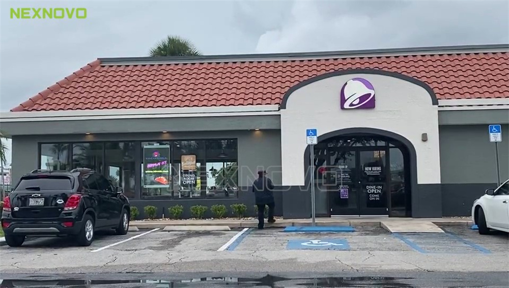 TACO BELL's transparent LED poster